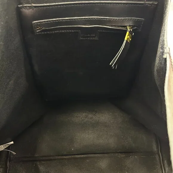 EUC Madewell Large Transport Black & Saddle Brown Leather Tote Bag Carryall - Picture 6 of 6